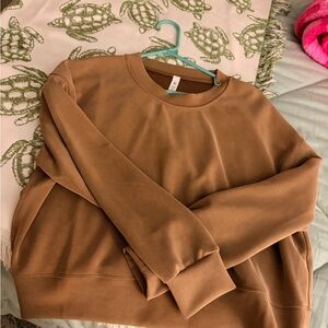 Lululemon Athletica Light Brown Crewneck Sweatshirt